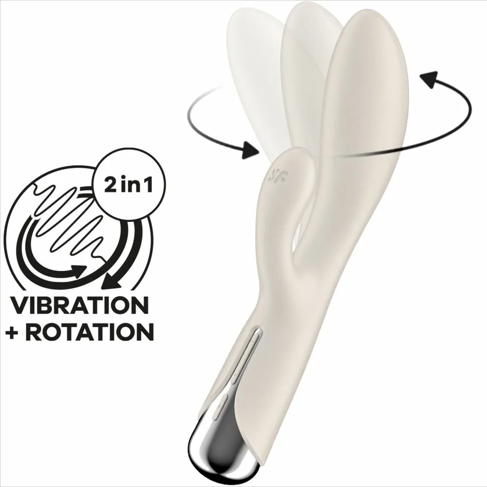SATISFYER - SPINNING RABBIT 1 ESTIMULACION CLITORIS Y PUNTO G BEIGE - Imagen 6