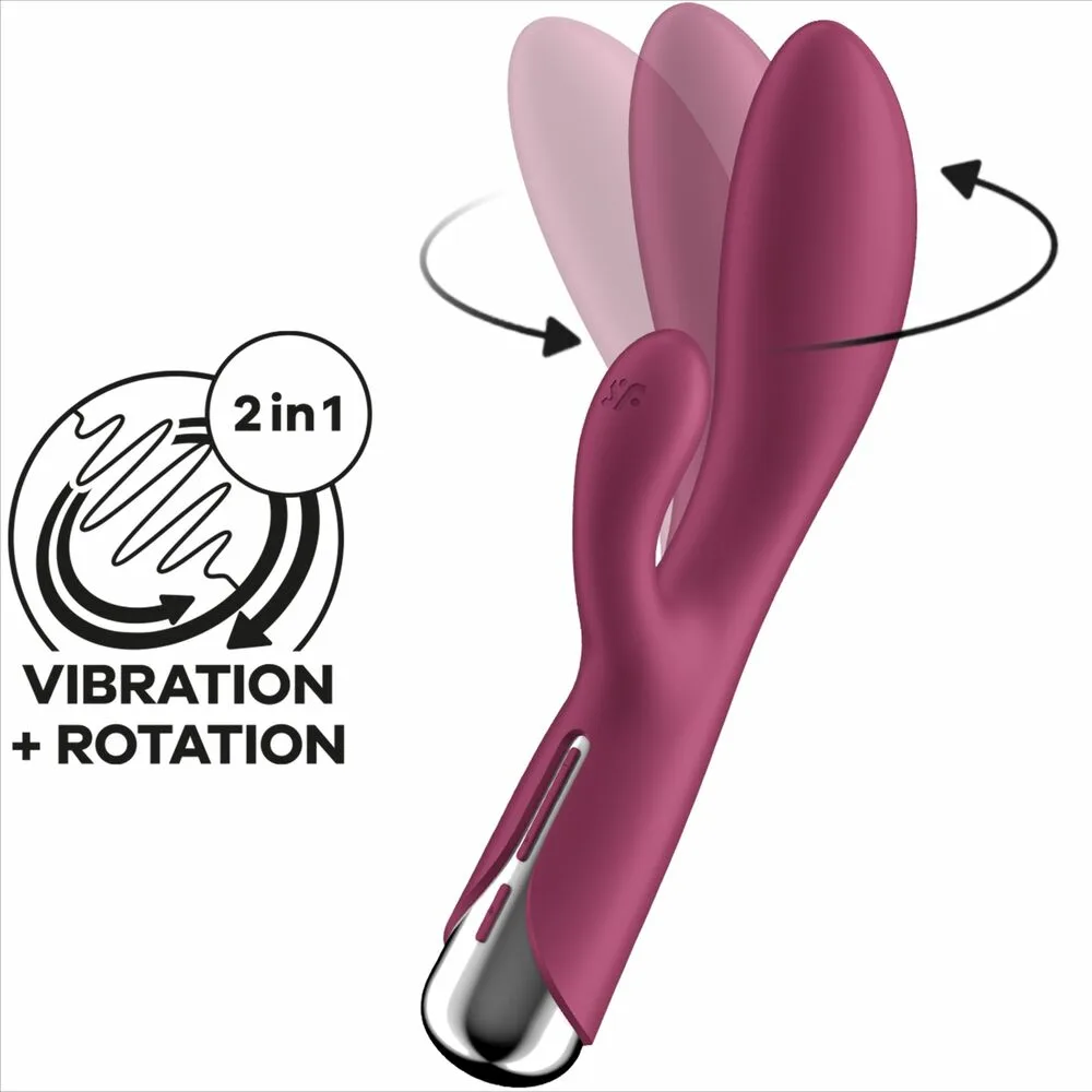 SATISFYER - SPINNING RABBIT 1 ESTIMULACION CLITORIS Y PUNTO G ROJO - Imagen 6