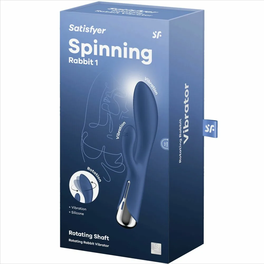 SATISFYER - SPINNING RABBIT 1 ESTIMULACION CLITORIS Y PUNTO G AZUL - Imagen 7