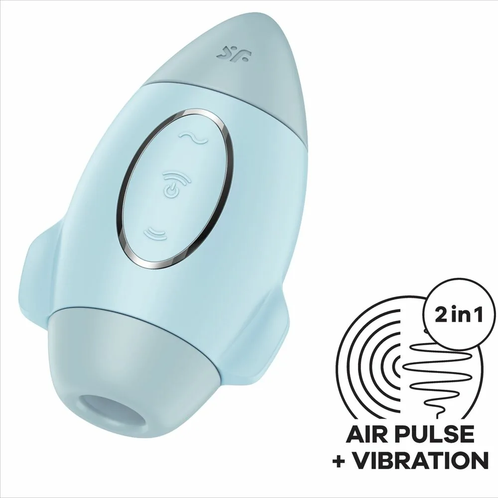 SATISFYER - MISSION CONTROL AZUL VIBRADOR PEQUEÑO DE DOBLE IMPULSO - Imagen 5