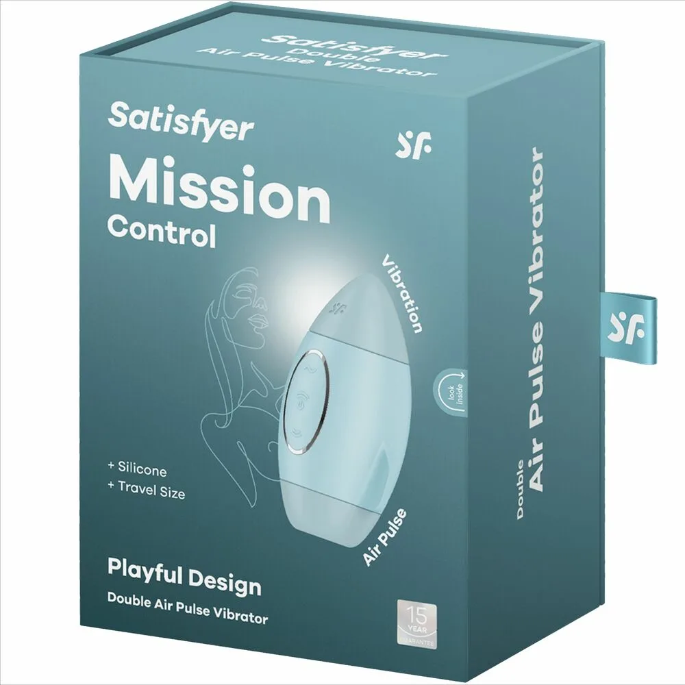 SATISFYER - MISSION CONTROL AZUL VIBRADOR PEQUEÑO DE DOBLE IMPULSO - Imagen 6