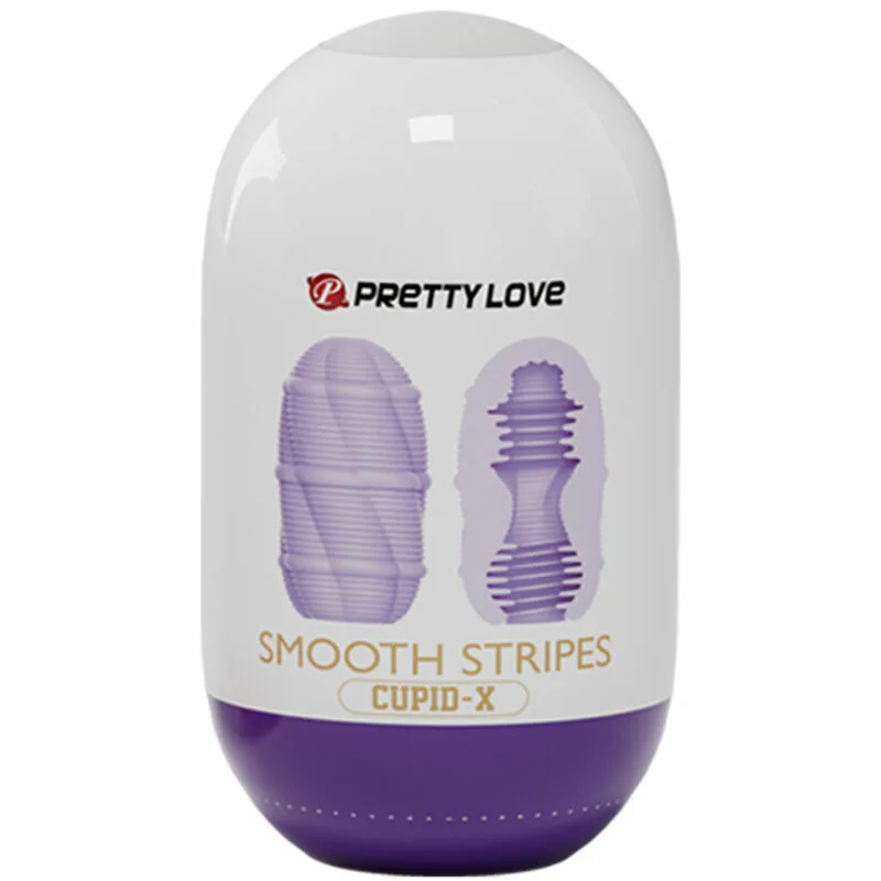 PRETTY LOVE - HUEVO MASTURBADOR SMOOTH STRIPES CUPID - Imagen 3