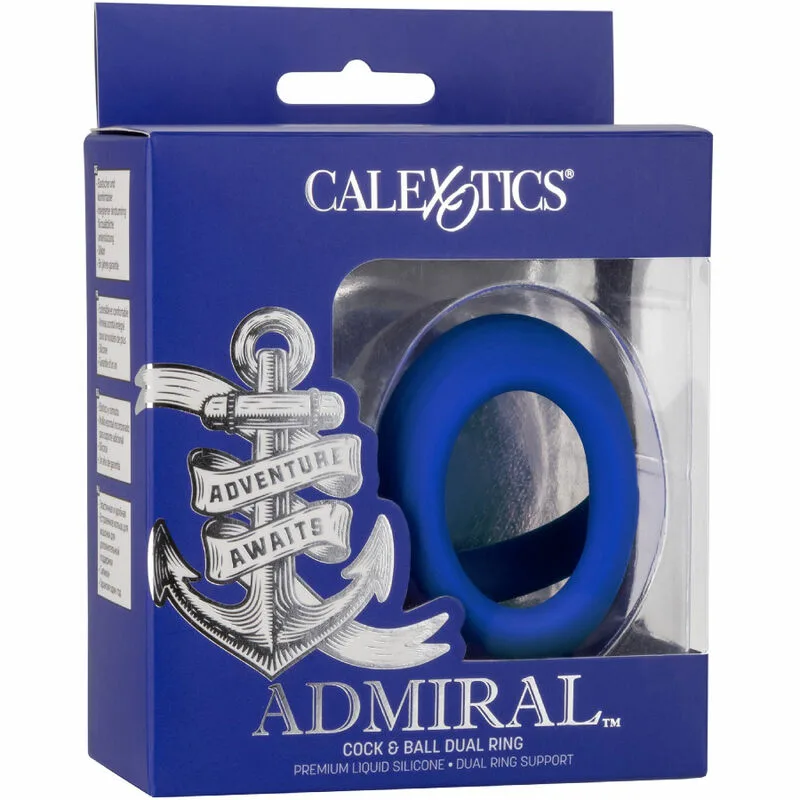 CALEXOTICS - ADMIRAL COCK BALL DOBLE ANILLO AZUL - Imagen 6