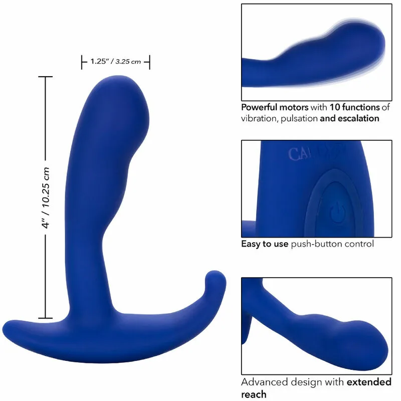 CALEXOTICS - ADMIRAL CURVED ESTIMULADOR & VIBRADOR ANAL AZUL - Imagen 4