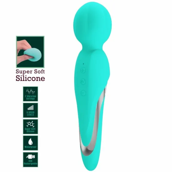 PRETTY LOVE - WALTER VIBRADOR WAND VERDE AGUA - Imagen 7