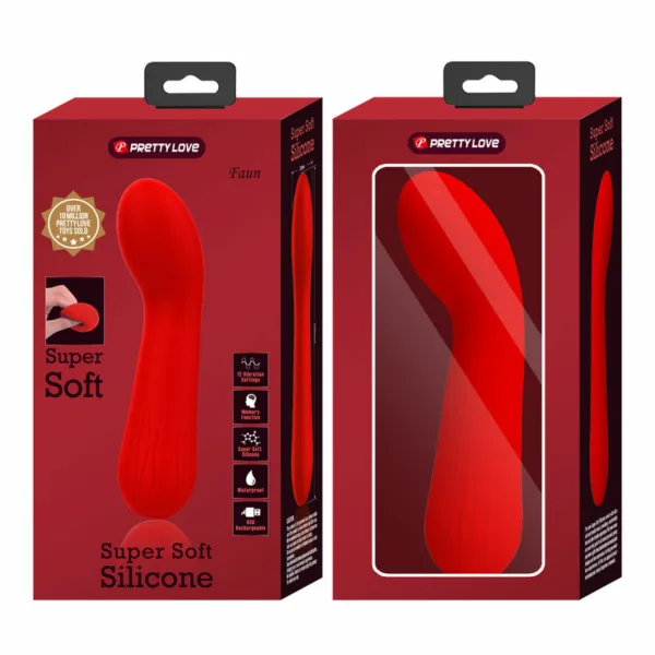 PRETTY LOVE - FAUN VIBRADOR RECARGABLE ROJO - Imagen 9