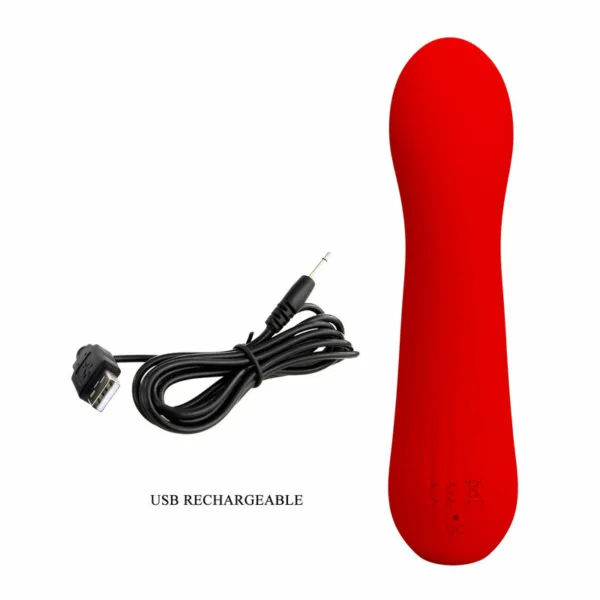 PRETTY LOVE - FAUN VIBRADOR RECARGABLE ROJO - Imagen 8