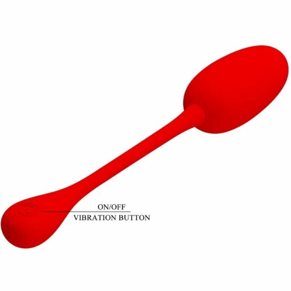 PRETTY LOVE - KNUCKER HUEVO VIBRADOR RECARGABLE ROJO - Imagen 7