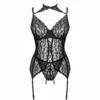 LIVCO CORSETTI FASHION - GIELLANDRA FOR THE SENSES COLLECTION CORSET + PANTY NEGRO S/M - Imagen 3