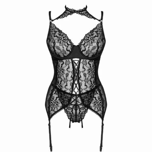 LIVCO CORSETTI FASHION - GIELLANDRA FOR THE SENSES COLLECTION CORSET + PANTY NEGRO S/M - Imagen 3