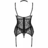 LIVCO CORSETTI FASHION - GIELLANDRA FOR THE SENSES COLLECTION CORSET + PANTY NEGRO S/M - Imagen 4
