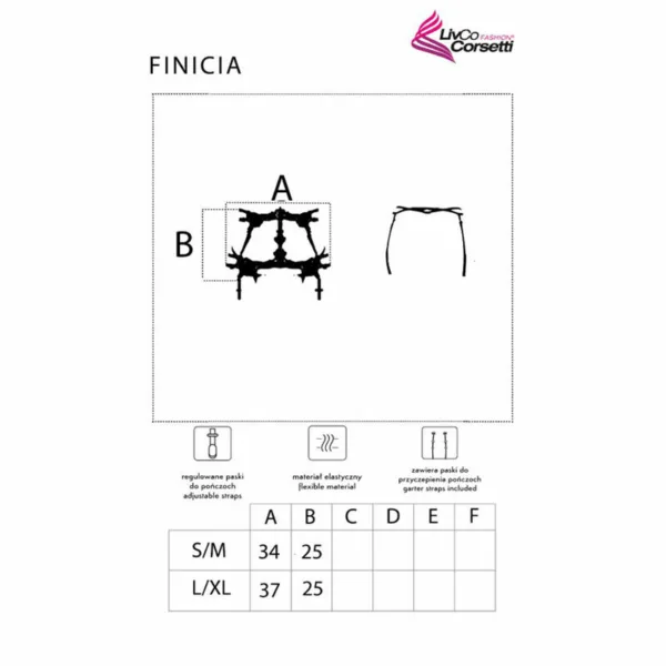 LIVCO CORSETTI FASHION - FINICIA LC90724 LIGUERO NEGRO S/M - Imagen 3