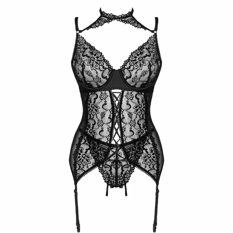 LIVCO CORSETTI FASHION - GIELLANDRA FOR THE SENSES COLLECTION CORSET + PANTY NEGRO L/XL - Imagen 3
