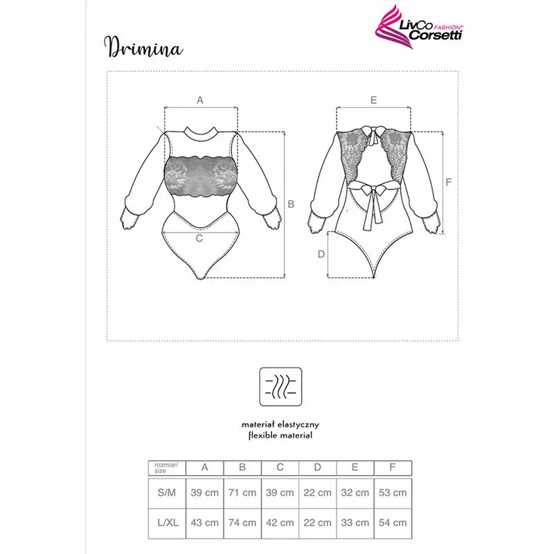 LIVCO CORSETTI FASHION - DRIMINA LC90690 BODY AZUL MARINO L/XL - Imagen 4