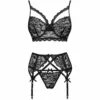 LIVCO CORSETTI FASHION - MORIDAM LC 90552 SUJETADOR + LIGUERO + PANTY NEGRO S/M - Imagen 6