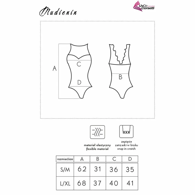 LIVCO CORSETTI FASHION - MUDIENIN LC 90654 BODY NEGRO L/XL - Imagen 5