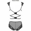 LIVCO CORSETTI FASHION - PALMENOM LC 90614 SUJETADOR + PANTY NEGRO L/XL - Imagen 4