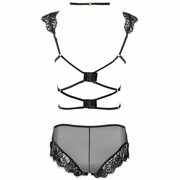 LIVCO CORSETTI FASHION - PALMENOM LC 90614 SUJETADOR + PANTY NEGRO L/XL - Imagen 4