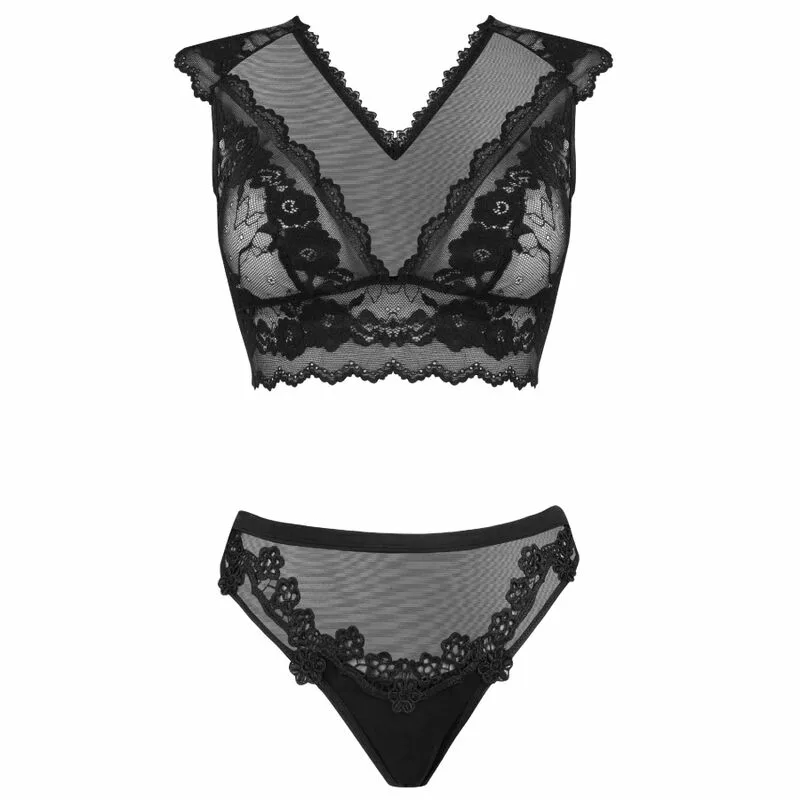 LIVCO CORSETTI FASHION - TIMOSAN LC 90631 SUJETADOR + PANTY NEGRO L/XL - Imagen 3