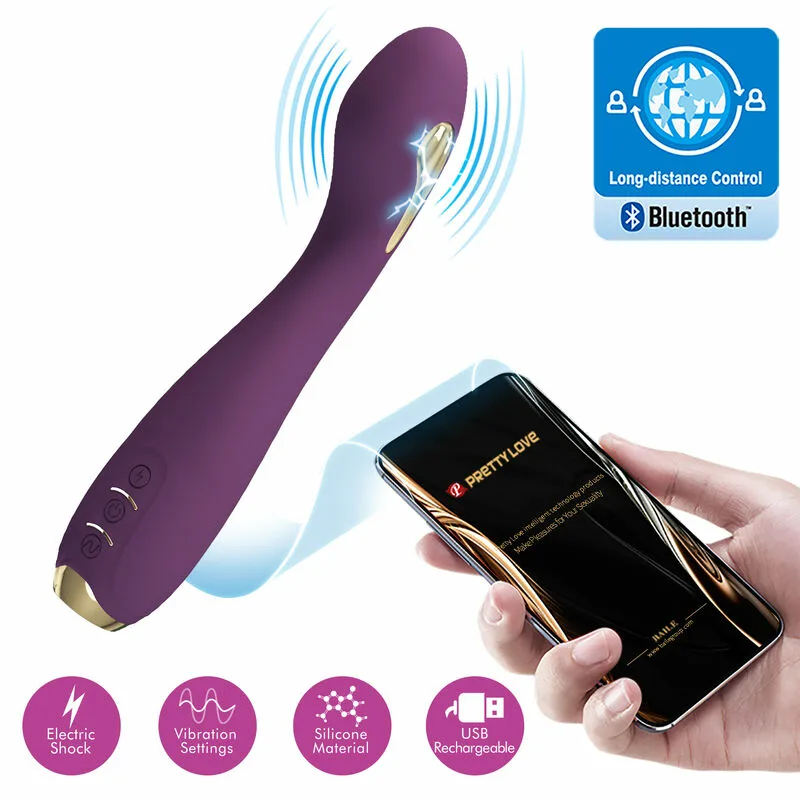 PRETTY LOVE - HECTOR VIBRADOR ELECTROSHOCK POR CONTROL POR APP LILA - Imagen 7