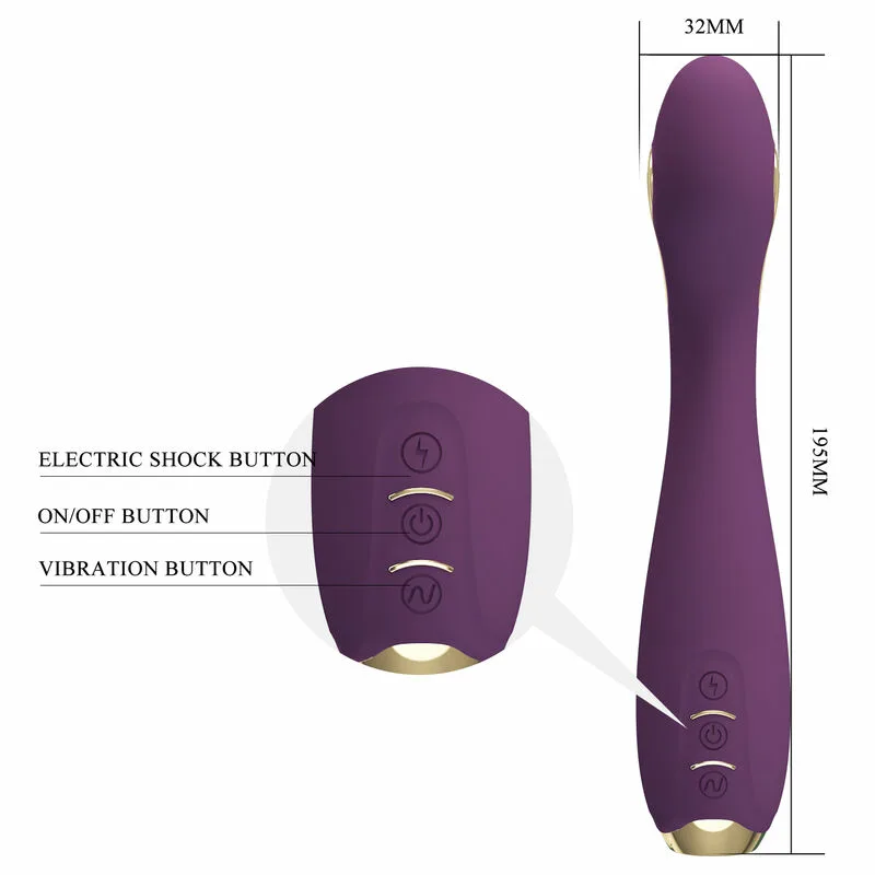 PRETTY LOVE - HECTOR VIBRADOR ELECTROSHOCK POR CONTROL POR APP LILA - Imagen 4