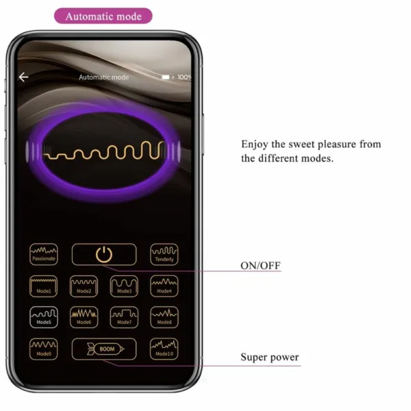 PRETTY LOVE - AUGUST VIBRADOR DOBLE PLACER APP REMOTE - Imagen 8