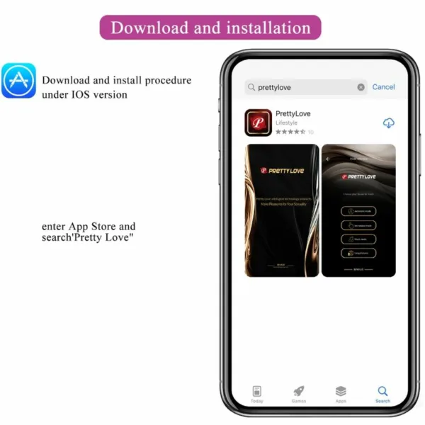 PRETTY LOVE - AUGUST VIBRADOR DOBLE PLACER APP REMOTE - Imagen 10
