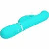 PRETTY LOVE - VIBRADOR COALE RABBIT PERLAS VERDE AGUA - Imagen 5