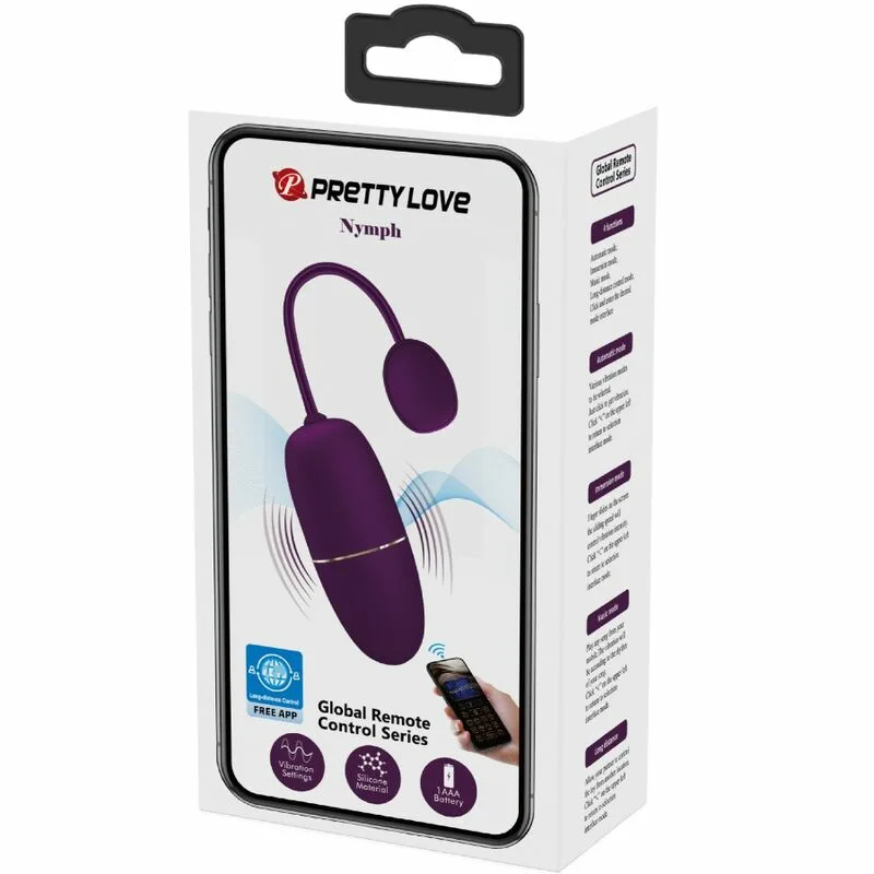 PRETTY LOVE - NYMPH HUEVO VIBRADOR CONTROLADO POR APP LILA - Imagen 16
