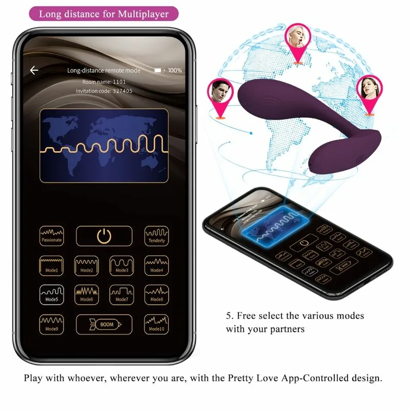 PRETTY LOVE - BAIRD G-SPOT 12 VIBRACIONES RECARGABLE LILA APP - Imagen 13