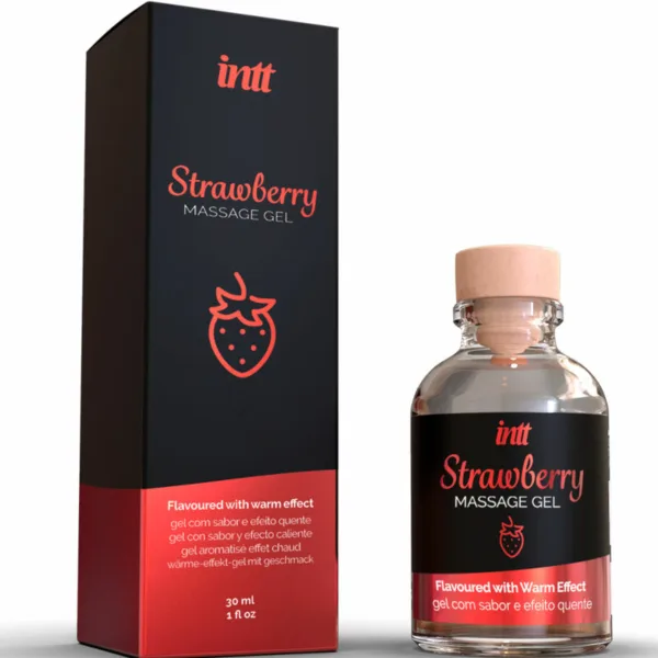 INTT MASSAGE & ORAL SEX - GEL DE MASAJE SABOR A FRESA EFECTO CALOR - Imagen 2