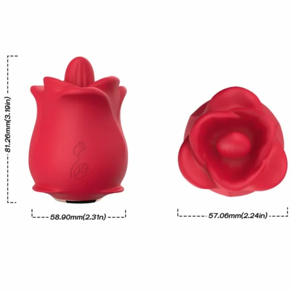 ARMONY - ROSA VIBRADOR ESTIMULADOR CON LENGUA CLITORIS 10 MODOS ROJO - Imagen 3