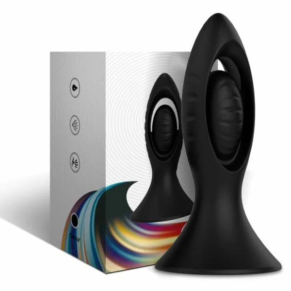 ARMONY - VIBRADOR & PLUG ANAL SILICONA NEGRO - Imagen 5