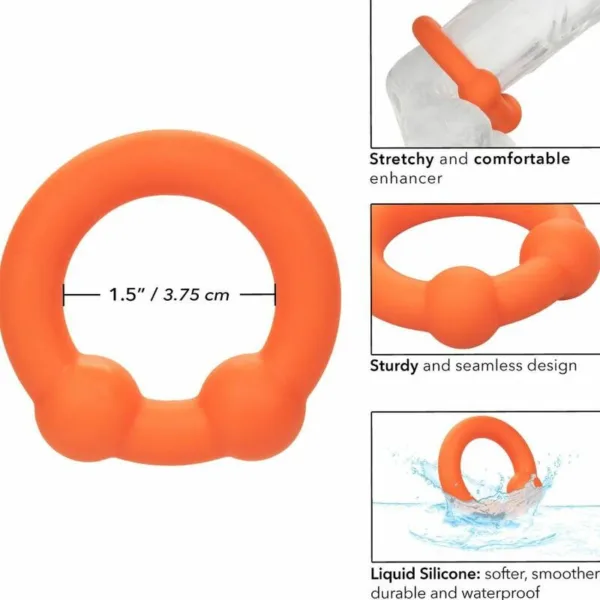 CALEXOTICS - ALPHA ANILLO DOBLE BOLA NARANJA - Imagen 7