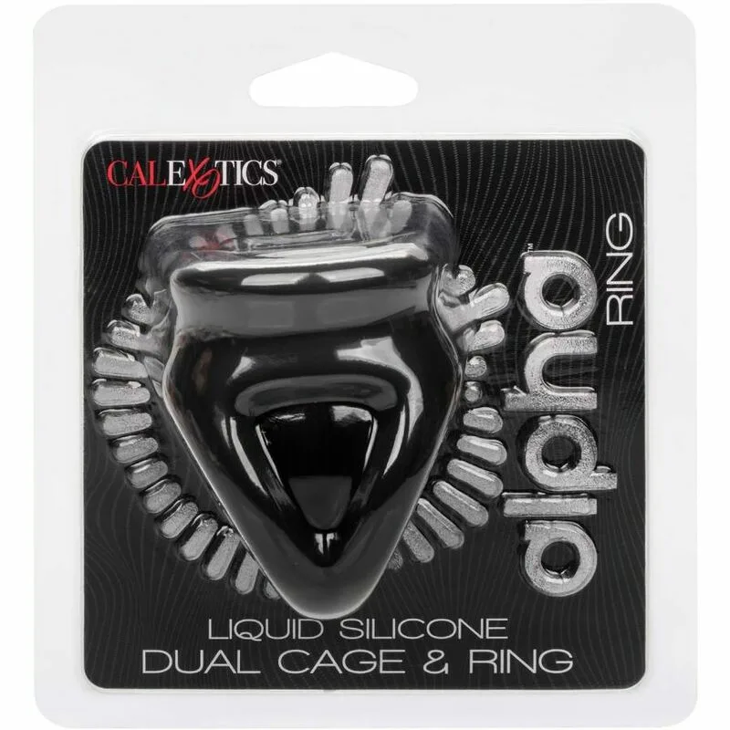 CALEXOTICS - ALPHA ANILLO DE JAULA DOBLE NEGRO - Imagen 2