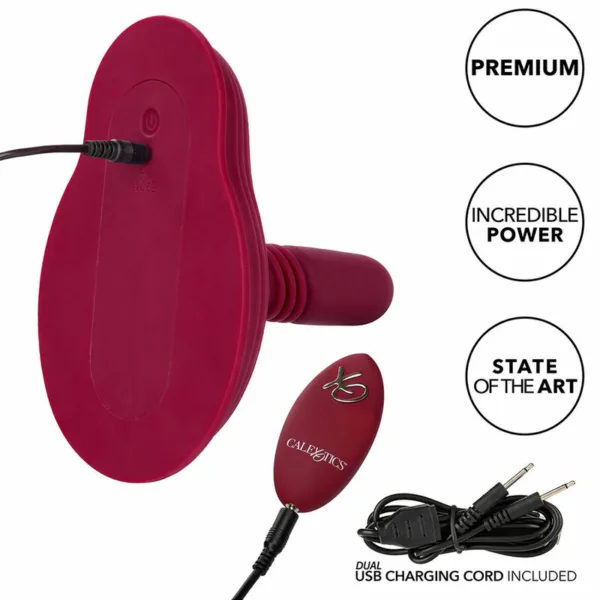 CALEXOTICS - RIDER MASAJEADOR DOBLE MOTOR CONTROL REMOTO ROJO - Imagen 14