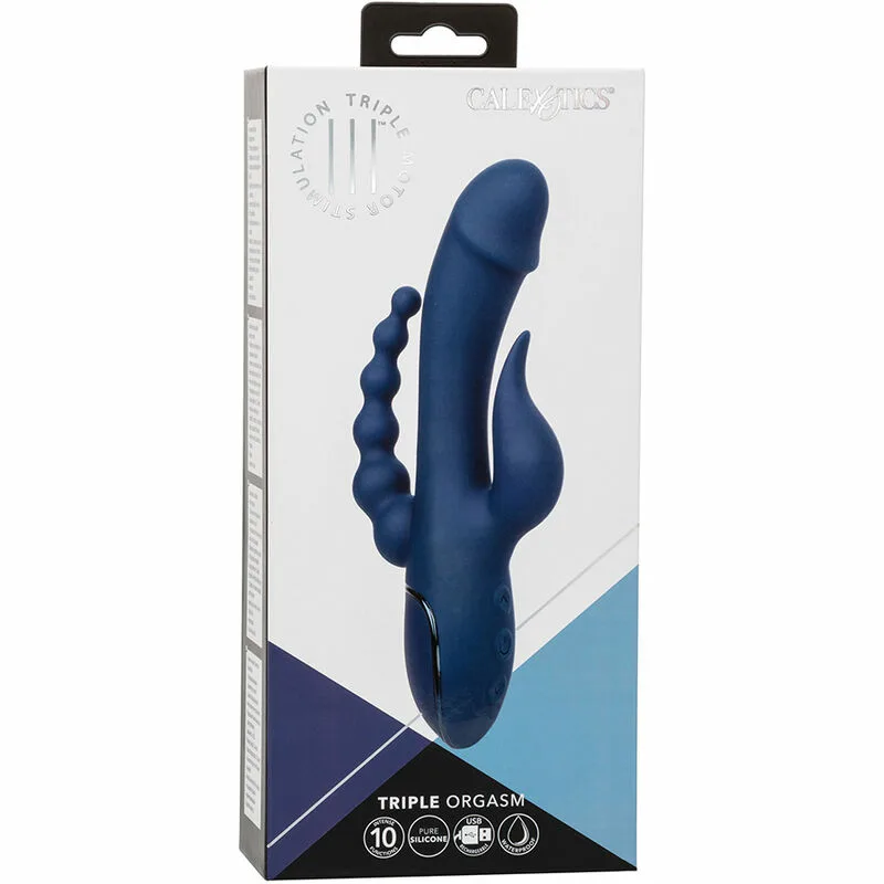 CALEXOTICS - VIBRADOR TRIPLE ORGASM AZUL - Imagen 11