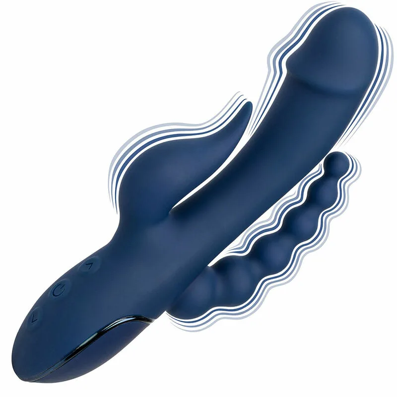 CALEXOTICS - VIBRADOR TRIPLE ORGASM AZUL - Imagen 7