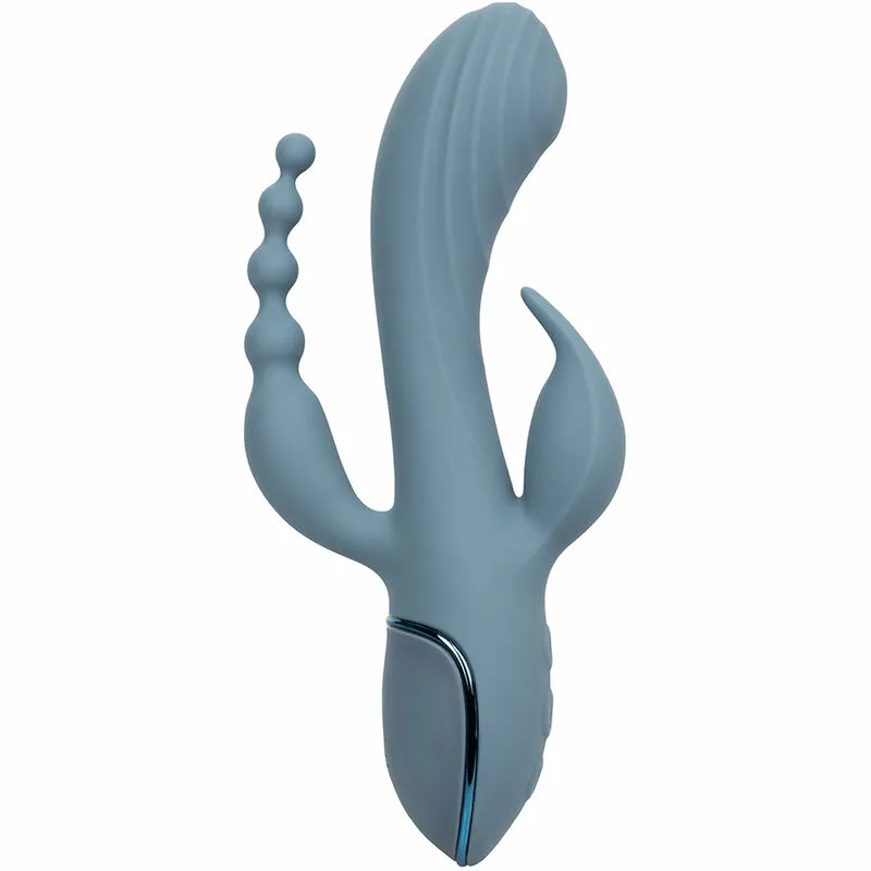 CALEXOTICS - VIBRADOR TRIPLE ÉXTASIS GRIS - Imagen 3
