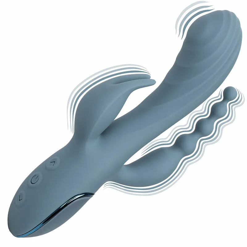 CALEXOTICS - VIBRADOR TRIPLE ÉXTASIS GRIS - Imagen 7