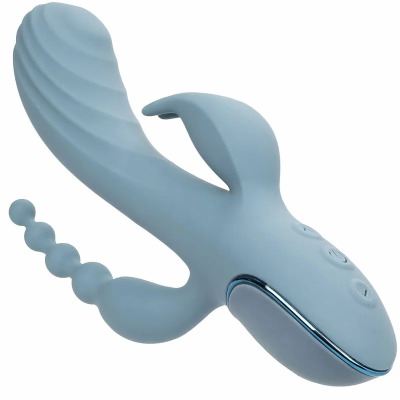 CALEXOTICS - VIBRADOR TRIPLE ÉXTASIS GRIS - Imagen 5