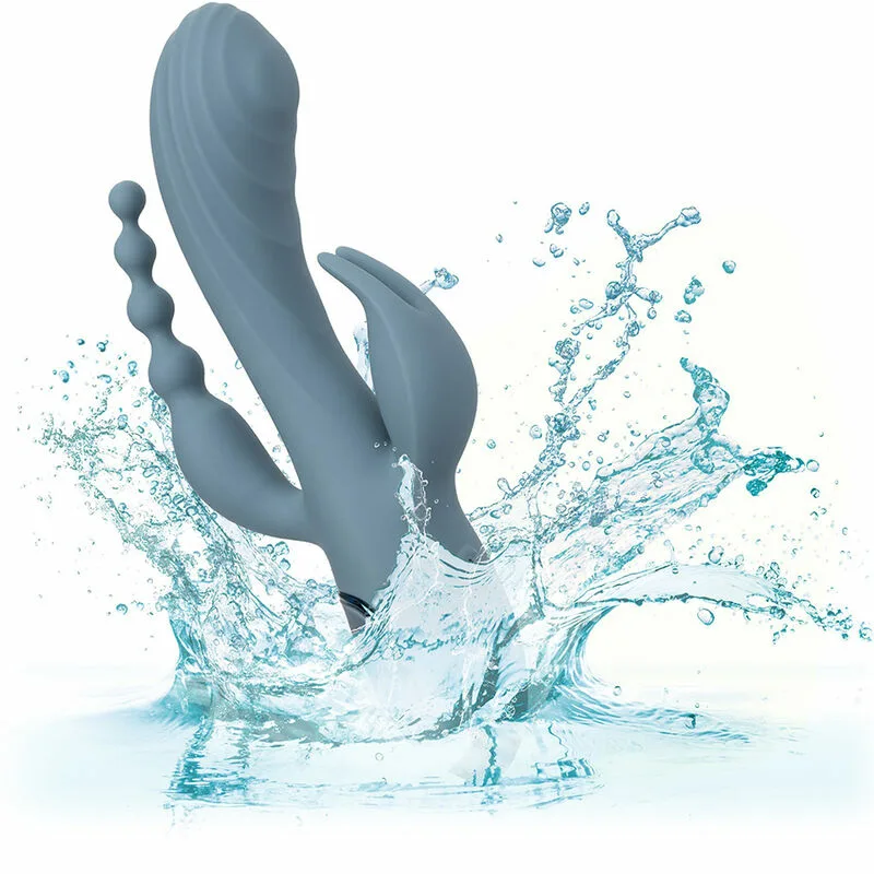 CALEXOTICS - VIBRADOR TRIPLE ÉXTASIS GRIS - Imagen 8