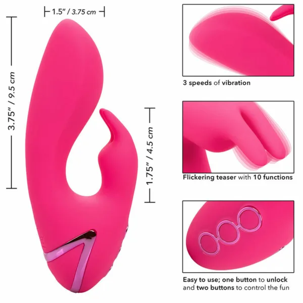 CALEXOTICS - SO. CAL SUSHINE VIBRATOR RABBIT FUCSIA BY CALIFORNIA DREAMING - Imagen 9
