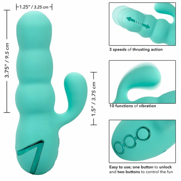 CALEXOTICS - DEL MAR DIVA VIBRADOR RABBIT VERDE AGUA BY CALIFORNIA DREAMING - Imagen 9