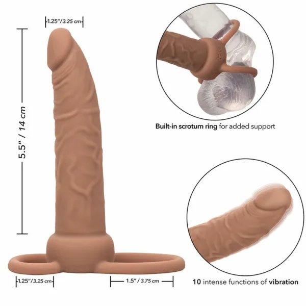 CALEXOTICS - PERFORMANCE MAXX DOBLE PENETRADOR RECARGABLE PIEL MORENO - Imagen 13