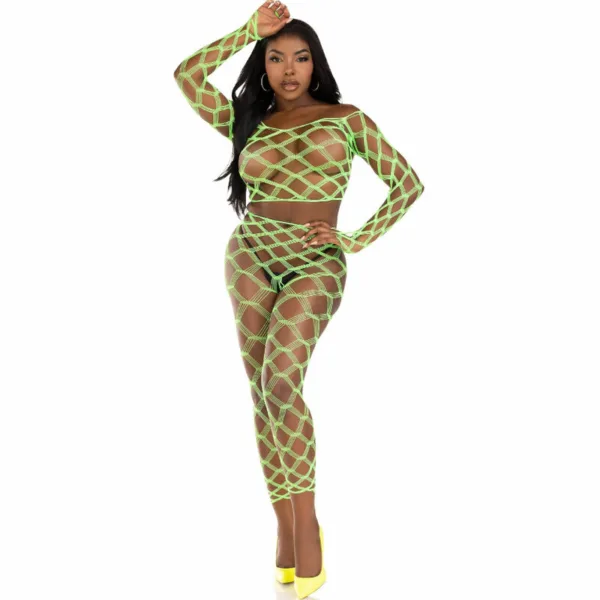 LEG AVENUE - TOP & LEGGINS HARDCORE VERDE - Imagen 2