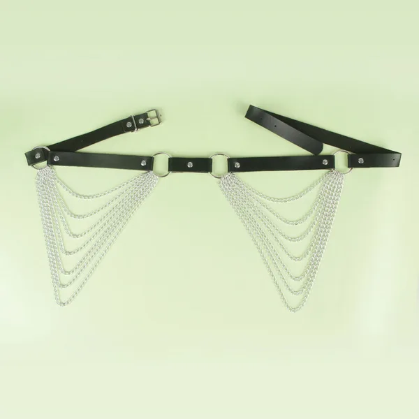 SUBBLIME - CINTURÓN DE CADENAS CUERO NEGRO TALLA ÚNICA - Imagen 4