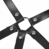 SUBBLIME - ARNÉS DE PECHO ANILLAS DE CUERO NEGRO TALLA ÚNICA - Imagen 6