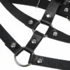 SUBBLIME - ARNÉS DE PECHO ANILLAS DE CUERO NEGRO TALLA ÚNICA - Imagen 7