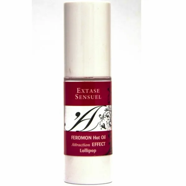 EXTASE SENSUAL - ACEITE MASAJE EFECTO CALOR CON FEROMONAS PIRULETA 30 ML - Imagen 3